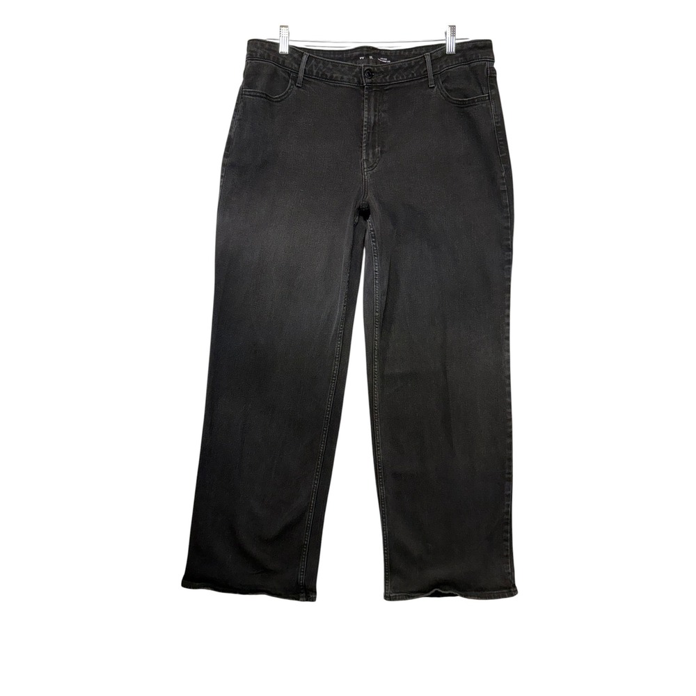 Old Navy Wow Wide Leg High-Rise Jeans Black Jack Size 20 Long S/543047-00